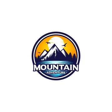 Mountain adventure logo Stock Illustration