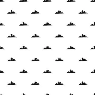 Mountain adventure pattern seamless vector Stock Illustration