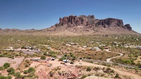 Mountain aerial drone view in Apache Junction near Phoenix Arizona. Stock-Footage 276734465