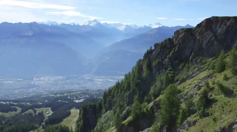 Mountain aerial shot Stock Footage 41496458