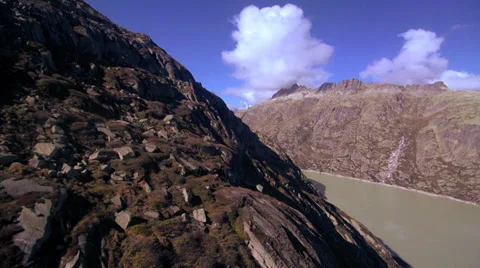 Mountain aerial view. beautiful landscape. alps rocks Stock Footage 32140823