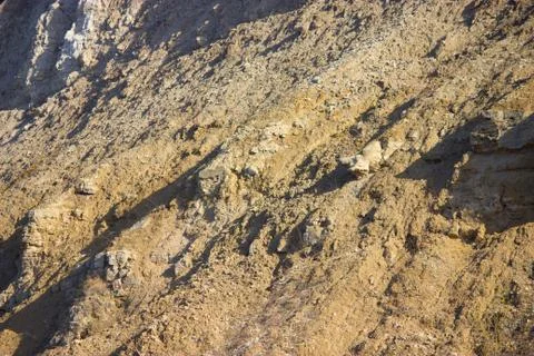Mountain after a mudflow Stock Photos
