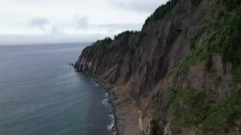 Mountain Up Against Coastline Video stock 216001540