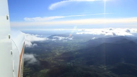 Mountain from aircraft nose Stock Footage 77052988