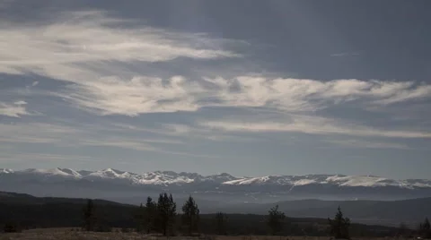 Mountain with Airplanes Timelapse 4K Stock Footage 60218604