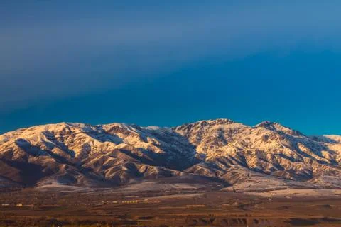 Mountain alps at sunset Foto stock