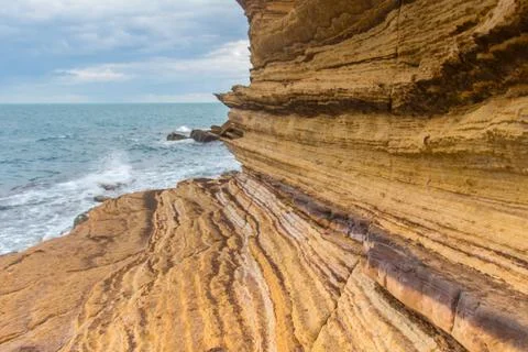 Mountain and Beach of Korbous, Cap Bon, Tunisia Stock Photos