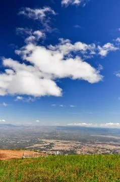 Mountain and cloud on blue sky Stock Photos