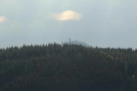 Mountain and cloud over it Stock Photos