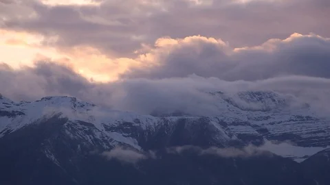Mountain and cloud timelapse Stock Footage 101987176