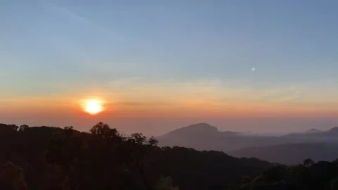 Mountain and cloud view in Chiang mai Thailand  Stock Footage 130535142
