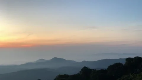 Mountain and cloud view in Chiang mai Thailand  Stock Footage 130535157