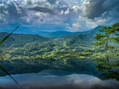 Mountain and cloud view with shadow Foto stock