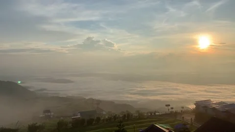Mountain and cloud view in Thailand  Stock Footage 130534458