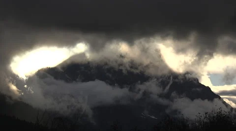 Mountain and Clouds Stock Footage 64309525