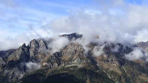 Mountain and clouds Stock Footage 133868471
