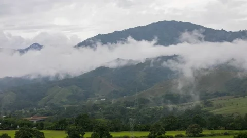 Mountain and clouds Video stock 156214496