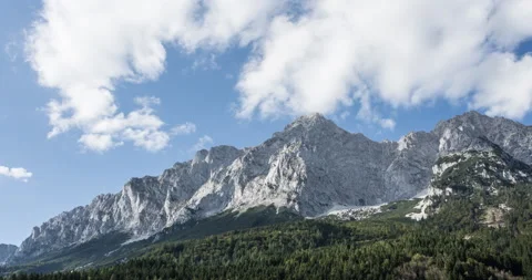 Mountain and Clouds Time Lapse Stock Footage