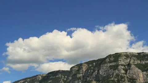 Mountain and clouds timelapse outdoor Stock Footage 24821052