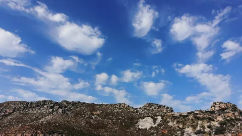 Mountain and clouds tracking, South Africa Video stock 142124016