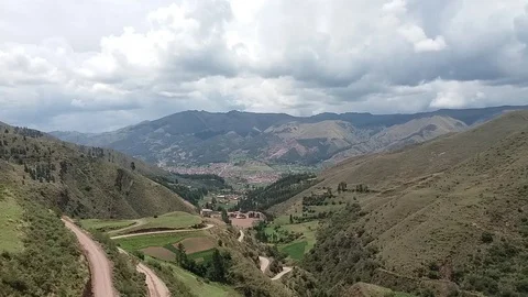 Mountain and cloudy sky background Stock Footage 98718250