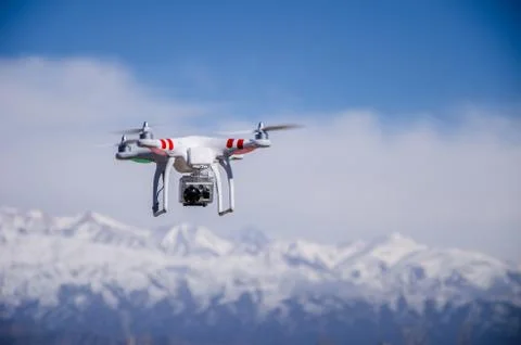 The Mountain and the Drone Stock Photos