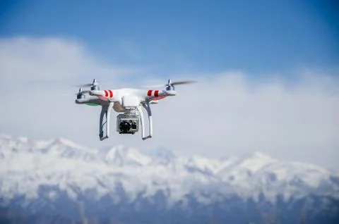 The Mountain and the Drone Stock Photos
