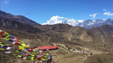 Mountain and Flag Stock-Footage 108783543