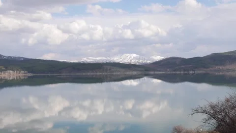 Mountain and flower field Video stock 138343425