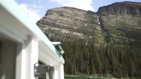Mountain and Forest View from Boat, HD 動画素材 129607431