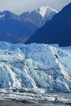 Mountain and glacier Stock Photos