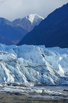 Mountain and glacier Stock Photos