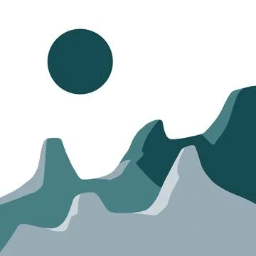 Mountain and hill Stock Illustration