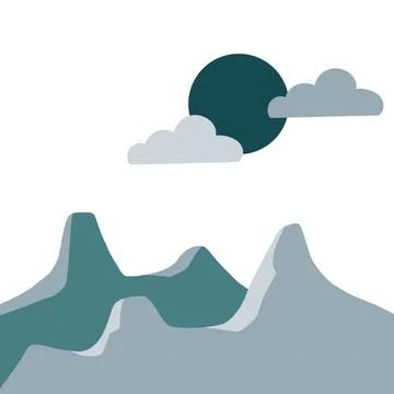 Mountain and hill Stock Illustration