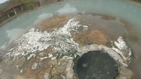Mountain and hot spring at Mae Hong Son, Thailand Stock Footage 101238232