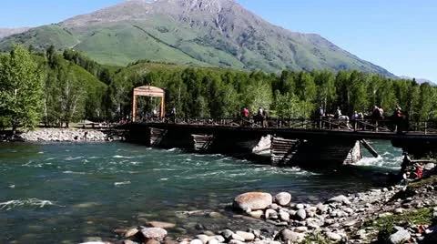 Mountain and lake Stock Footage 11679941