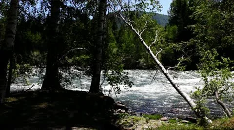 Mountain and lake Stock Footage 11680030