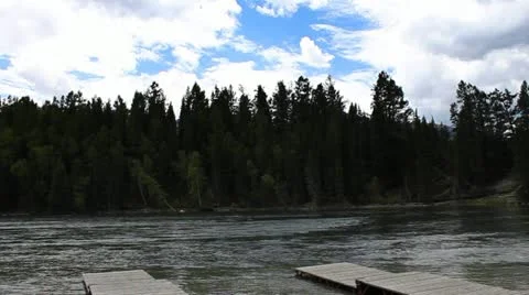 Mountain and lake Stock Footage 11680148