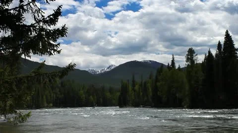Mountain and lake Stock Footage 11680292