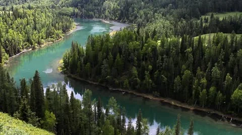 Mountain and lake Stock Footage 11680438