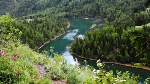 Mountain and lake Stock Footage 11680470