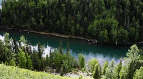 Mountain and lake Stock Footage 11680622