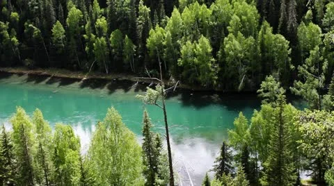 Mountain and lake Stock Footage 11681090