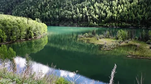 Mountain and lake Stock Footage 11681217
