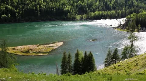 Mountain and lake Stock Footage 11681430