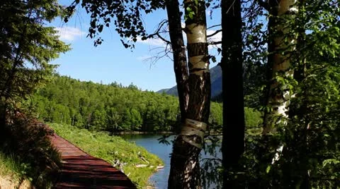 Mountain and lake Stock Footage 11681437