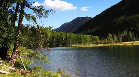 Mountain and lake Stock Footage 11681700