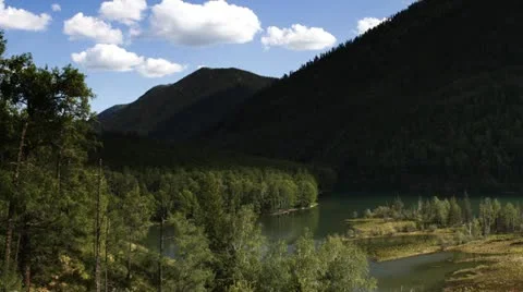 Mountain and lake Stock Footage 11681843