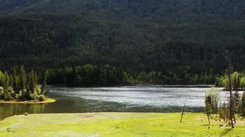 Mountain and lake Stock Footage 11682146