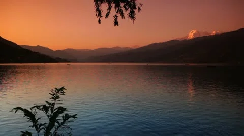 Mountain and lake landscape Stock Footage 24636645